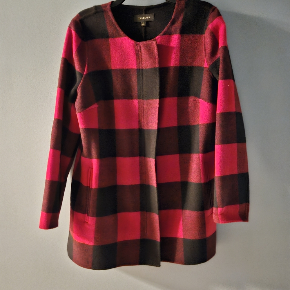 Talbot Black and Red Plaid Coat